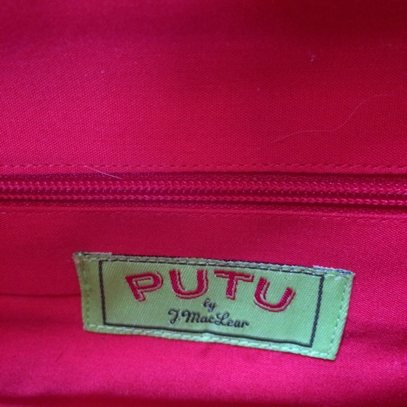 Boho Chic Navajo Clutch, Orange Red Pink - Picture 4 of 5